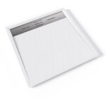 Saniverre ? receveur de douche 80 x 80 cm r�sine smc blanc aspect ardoise ? antid�rapant pn 24 ? bonde ...