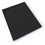 Saniverre - hiemal receveur de douche 80 x 100 cm r�sine noir aspect ardoise + bonde incluse - salle ...