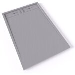 Hiemal receveur de douche 80 x 120 cm r�sine gris aspect ardoise + bonde incluse - salle de bain