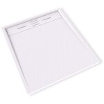 Hiemal receveur de douche 80 x 90 cm r�sine blanc aspect ardoise + bonde incluse - salle de bain