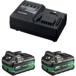 Hikoki - pack booster de batteries 2x 36v 2, 5 ah + chargeur (uc18ysl3whz)
