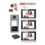 Hik vision villa video door phone kit 4 knock 3 monitor ip poe app Hik vision villa video door phone kit 4 knock 3 monitor ip poe app