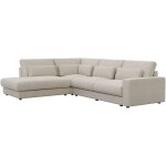 Hilona xl - canap� d'angle en tissu beige - angle gauche