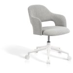 Hispanohogar, chaise de bureau  roulettes modle mia, en tissu gris