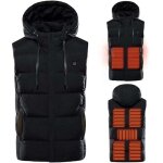 Hiver gilet chauffant v�tement veste chauffant chaud chauff� thermique electrique encapuchonn� d'hiver, ...