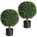 Hoerfuriy - lot de 2 buis artificiels en forme de boule de buis artificiel de 60 cm de long, dcoration ...