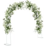 Hoerfuriy - arche de jardin blanc, tuteur plantes, 3x2. 2m arche rosier pour diverses plantes grimpantes ...
