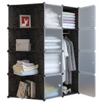 Armoire penderie pour enfant tagre de rangement en plastique meuble de rangement portable pour vtements ...