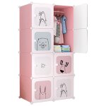 Hoerfuriy - diy armoire penderie pour enfants, �tag�re de rangement en plastique meuble de rangement ...