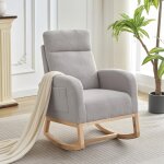 Hoerfuriy - fauteuil  bascule pour chambre d'enfant, fauteuil  bascule rembourr avec dossier haut, ...
