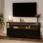 Hoerfuriy - meuble tv commode, buffet, meuble tv avec tiroirs et �tag�res, centre de divertissement pour ...