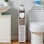 Hofuton porte - papier toilette, colonne avec porte - rouleau de papier, support de rouleau, meuble de ...