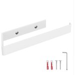 Holzbrink - porte sopalin blanc 244x72 mm porte serviette mural pour salle de bain, cuisine, toilette ...