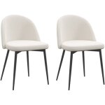 Homcom - lot de 2 chaises de visiteur design scandinave velours