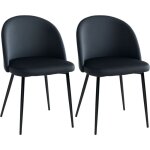 Homcom - lot de 2 chaises de visiteur design scandinave velours