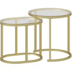 Homcom - lot de 2 tables basses gigognes - tables d'appoint encastrables style contemporain - piètement ... Homcom - lot de 2 tables basses gigognes - tables d'appoint encastrables style contemporain - piètement ...