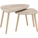 Homcom - lot de 2 tables basses gigognes design scandinave forme triangle de reuleaux bois mdf naturel ... Homcom - lot de 2 tables basses gigognes design scandinave forme triangle de reuleaux bois mdf naturel ...