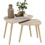 Homcom - lot de 2 tables basses gigognes design scandinave forme triangle de reuleaux bois mdf naturel ... Homcom - lot de 2 tables basses gigognes design scandinave forme triangle de reuleaux bois mdf naturel ...