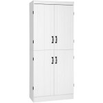 Homcom - armoire de cuisine buffet de salle  manger avec 4 portes 6 tagres de rangement style moderne ...