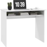 Homcom - bureau informatique multimdia multi - rangement 1 tagre - 90l x 50p x 74h cm blanc