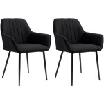Homcom ? lot de 2 chaises de visiteur scandinaves ? assise et dossier rembourr�s ergonomiques ? pieds ...