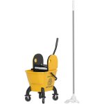 Homcom - chariot de mnage chariot de lavage chariot de nettoyage avec essoreuse  pression seau 26l ...