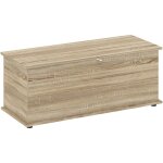Coffre malle de rangement coffre  jouets dim. 100l x 40l x 40h cm panneaux particules bois chne