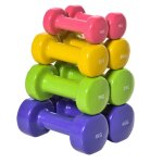 Homcom - ensemble d'haltères hexagonales total 20 kg 8 pièces 1 - 4 kg acier pu multicolore Homcom - ensemble d'haltères hexagonales total 20 kg 8 pièces 1 - 4 kg acier pu multicolore