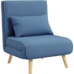 Fauteuil convertible design scandinave - fauteuil relax chauffeuse - dossier inclinable réglable, coussin ... Fauteuil convertible design scandinave - fauteuil relax chauffeuse - dossier inclinable réglable, coussin ...
