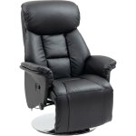 Homcom - fauteuil relax inclinable repose - pied rglable pivotant 360 pitement mtal chrom revtement ...