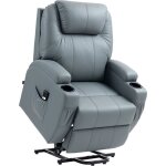 Homcom - fauteuil releveur lectrique fauteuil de relaxation inclinable repose - pied relevable grand ...