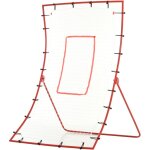 Filet de rebond de football - rebondisseur de football angle r�glable - dim. 175l x 115h cm - blanc rouge ...