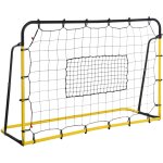 Filet de rebond de football - rebondisseur de football angle r�glable - dim. 184l x 123h cm - jaune noir ...