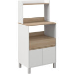 Meuble de rangement desserte de cuisine pour micro - ondes avec placard tiroir tagre suprieur 60 x ...