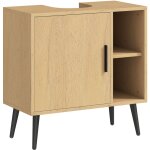 Homcom - meuble sous vasque style nordique dim. 60 x 30 x 59, 5 cm - porte, 2 niches - pi�tement m�tal ...