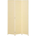 Homcom - paravent interieur en bois 3 panneaux 135 x 180 cm séparateur de pièce pliable bois naturel Homcom - paravent interieur en bois 3 panneaux 135 x 180 cm séparateur de pièce pliable bois naturel
