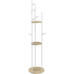 Homcom - porte - manteau design contemporain branches 2 tagres 9 patres  40 x 167h cm aspect chne ...