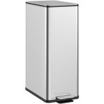 Homcom - poubelle de cuisine 20l - poubelle � p�dale compartiment seau amovible - acier inox.