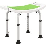 Homcom - sige de douche rglable en hauteur tabouret de douche ergonomique pieds antidrapants charge ...