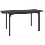 Homcom - table de salle  manger extensible 4 - 6 personnes pitement acier effet bois noir