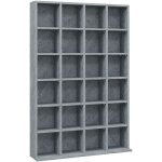 Homcom - tag�re rangement cd / dvd meuble de rangement pour 480 cds 24 compartiments r�glables en hauteur ...