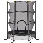 Homcom - trampoline de jardin enfants ø 1, 63 x 1, 90h m filet de sécurité porte zipée couvre - ressorts ... Homcom - trampoline de jardin enfants ø 1, 63 x 1, 90h m filet de sécurité porte zipée couvre - ressorts ...