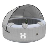 Home deluxe - jacuzzi d'extrieur avec coussin, porte - boisson et toit solaire splash - 208 cm 6 personnes ...