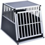 Home deluxe - caisse de transport pour chiens en aluminium skito l - 90 x 65 cm taille l