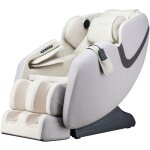 Home deluxe - fauteuil de massage marino avec rembourrage en tissu premium - gris clair Home deluxe - fauteuil de massage marino avec rembourrage en tissu premium - gris clair
