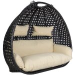 Home deluxe - fauteuil suspendu en poly rotin avec seulement un panier et un coussin twin deluxe - noir ... Home deluxe - fauteuil suspendu en poly rotin avec seulement un panier et un coussin twin deluxe - noir ...