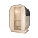 Home deluxe - outdoor sauna cube s - dimensions : environ 194 cm x 120 cm Home deluxe - outdoor sauna cube s - dimensions : environ 194 cm x 120 cm