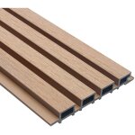 Home deluxe - rev�tement de fa�ade en wpc duvar couleur : teck, taille : 10 m�.