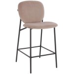 Home deluxe - tabouret de bar en velours celda couleur : marron clair, quantité : 1 Home deluxe - tabouret de bar en velours celda couleur : marron clair, quantité : 1