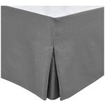 Cache sommier - home linge passion - 180 x 200 cm + 30 cm - gris anthracite